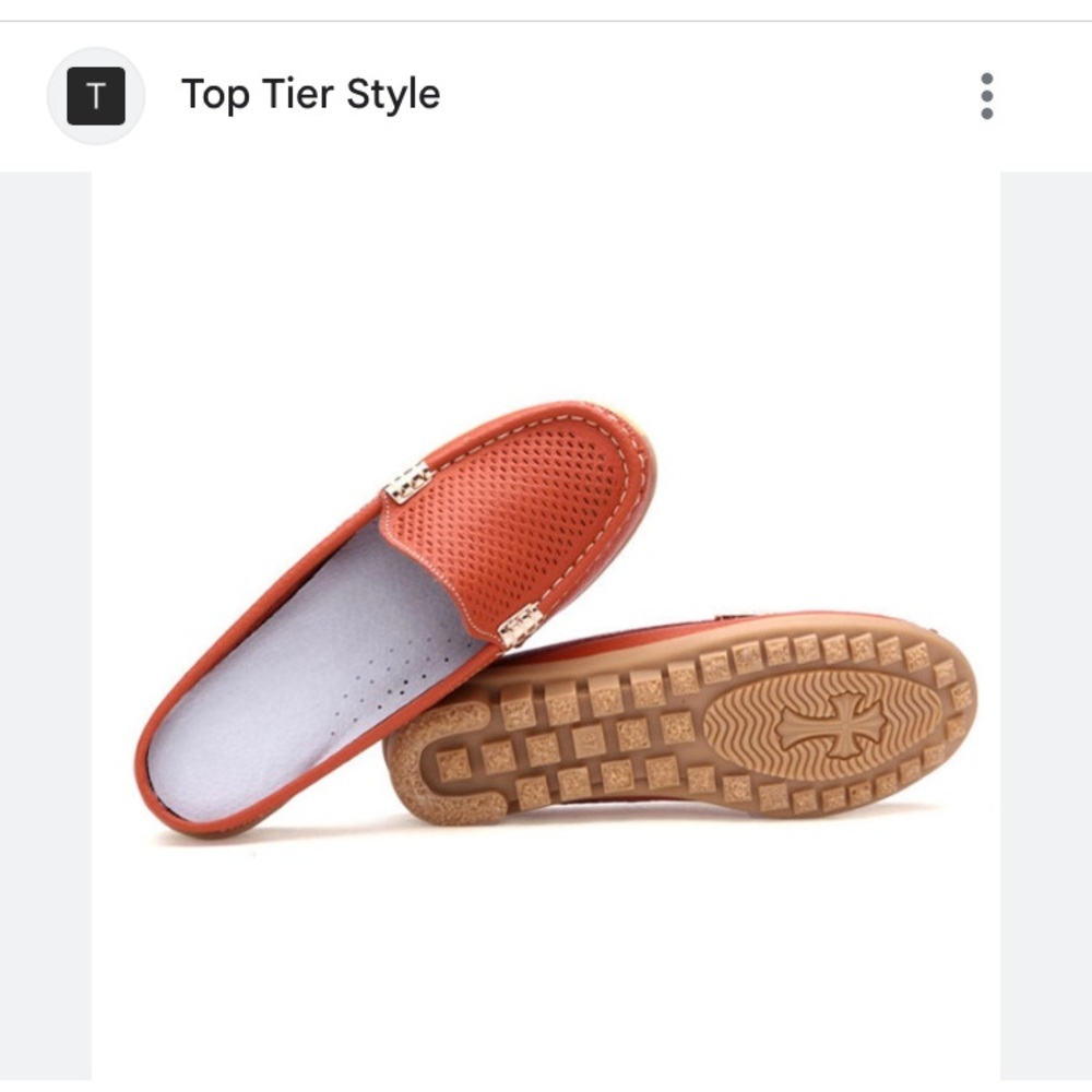 Top Tier Style • Slip On Backless Loafer in Red • Size 7-7.5